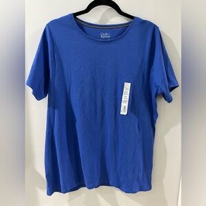 Croft & Barrow The Classic Tee Blue T-Shirt, 0X, new!